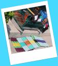 Maine made door mats, colourful and durable.  North Haven, Vinalhaven, USA
